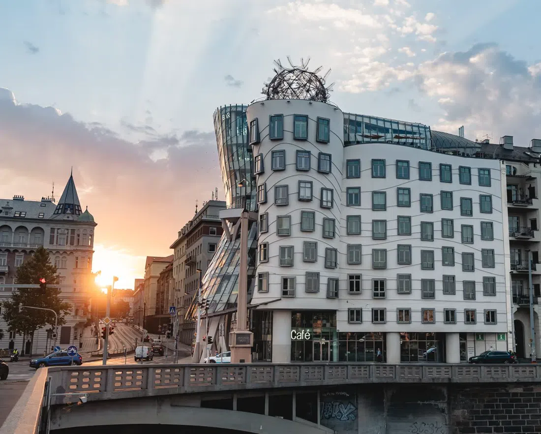 Dancing House (Tančící dům) — Glass Bar rooftop terrace, Prague