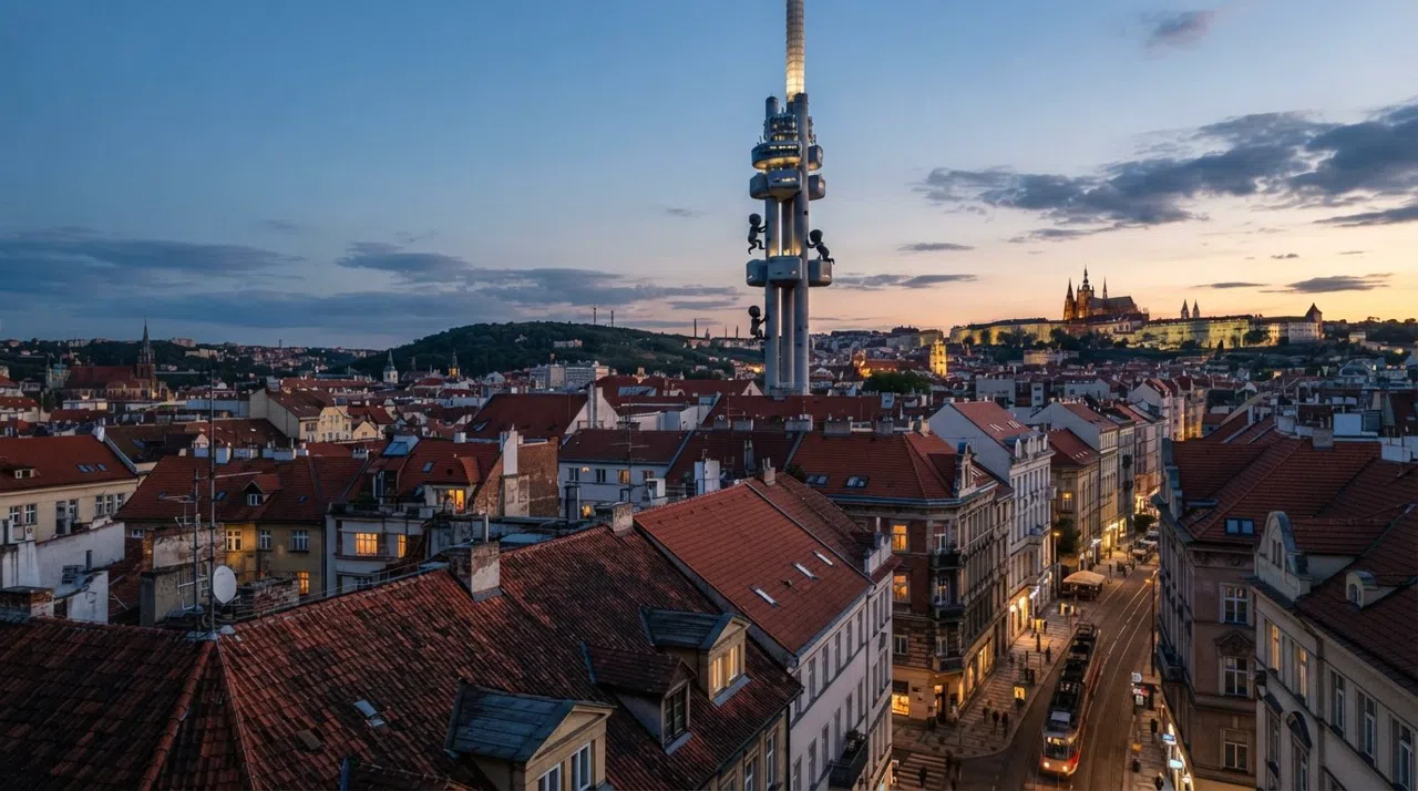 Žižkov, Prag: byens mere sjuskede, livlige kvarter på toppen af bakken